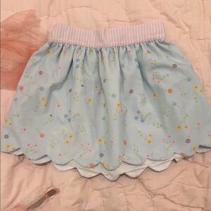 Floral Blue Kids Skirt